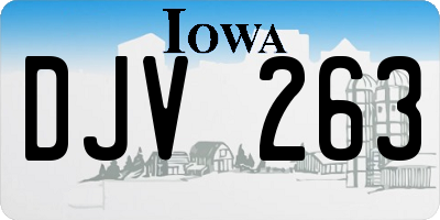 IA license plate DJV263