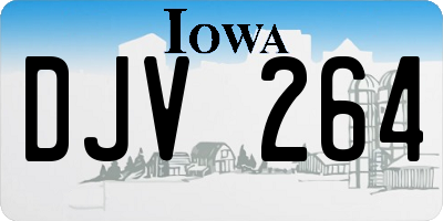 IA license plate DJV264