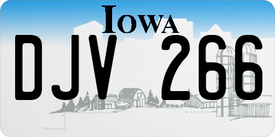 IA license plate DJV266