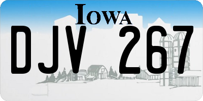 IA license plate DJV267