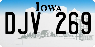IA license plate DJV269
