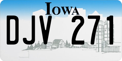 IA license plate DJV271
