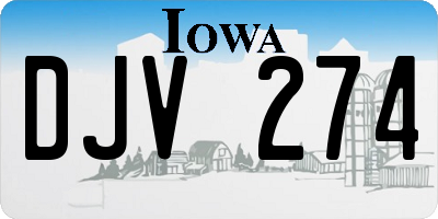 IA license plate DJV274