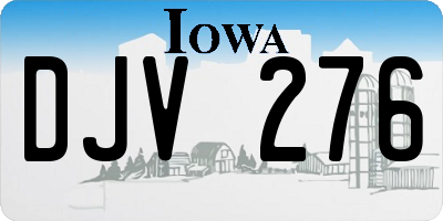 IA license plate DJV276