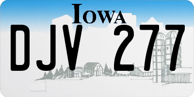 IA license plate DJV277