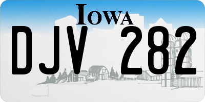 IA license plate DJV282