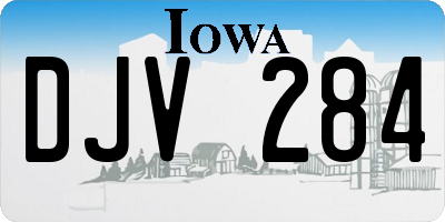 IA license plate DJV284