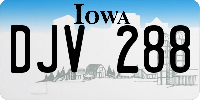 IA license plate DJV288