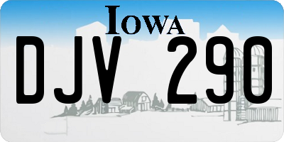 IA license plate DJV290