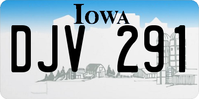 IA license plate DJV291