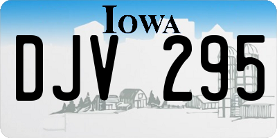 IA license plate DJV295