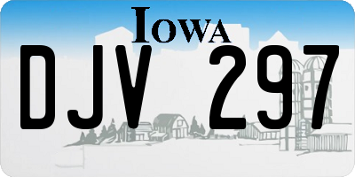 IA license plate DJV297