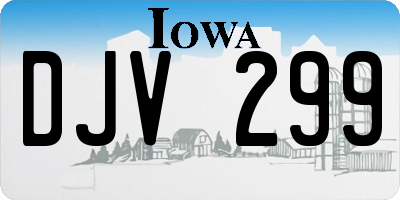 IA license plate DJV299