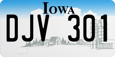 IA license plate DJV301
