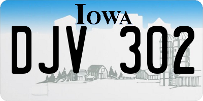 IA license plate DJV302