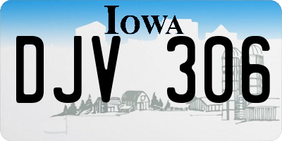 IA license plate DJV306