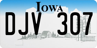 IA license plate DJV307