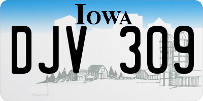 IA license plate DJV309