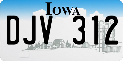 IA license plate DJV312
