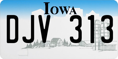 IA license plate DJV313
