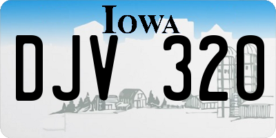 IA license plate DJV320