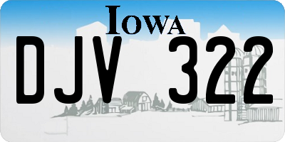 IA license plate DJV322
