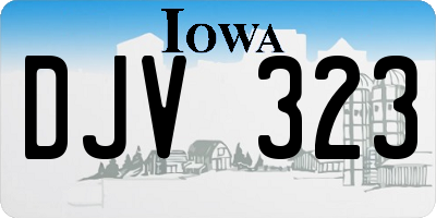 IA license plate DJV323