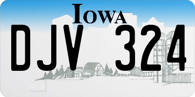 IA license plate DJV324