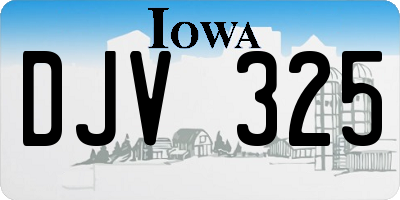 IA license plate DJV325