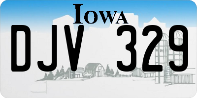 IA license plate DJV329