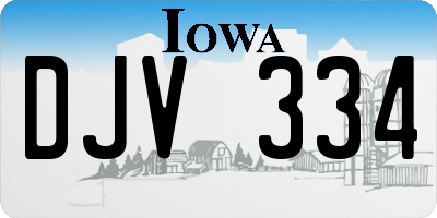 IA license plate DJV334
