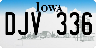 IA license plate DJV336
