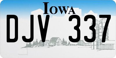 IA license plate DJV337