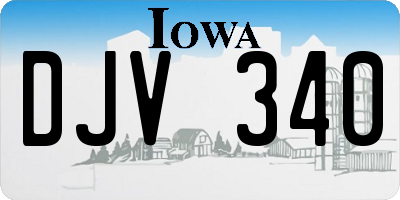 IA license plate DJV340