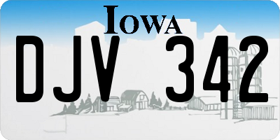 IA license plate DJV342
