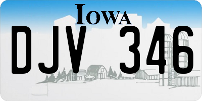IA license plate DJV346