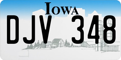 IA license plate DJV348