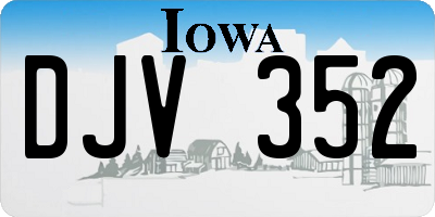 IA license plate DJV352