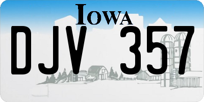 IA license plate DJV357