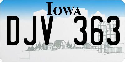 IA license plate DJV363