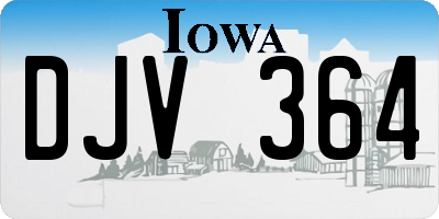 IA license plate DJV364
