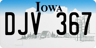 IA license plate DJV367