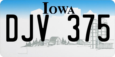 IA license plate DJV375