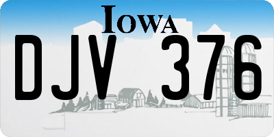 IA license plate DJV376