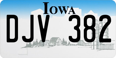 IA license plate DJV382