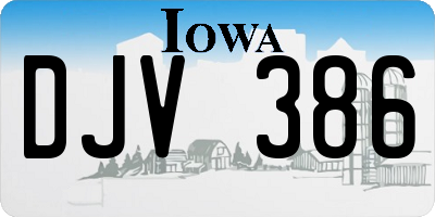 IA license plate DJV386