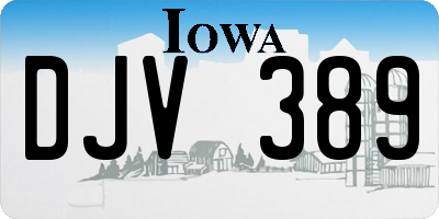 IA license plate DJV389