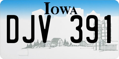 IA license plate DJV391