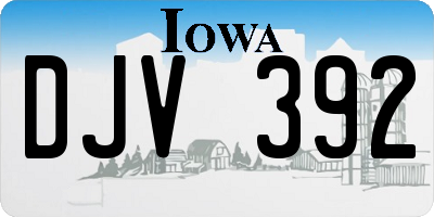 IA license plate DJV392