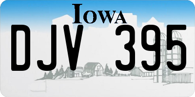 IA license plate DJV395